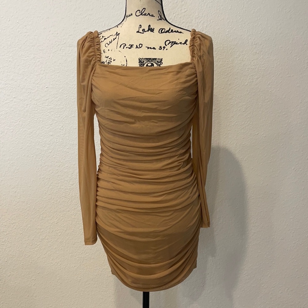 Tan brown dress